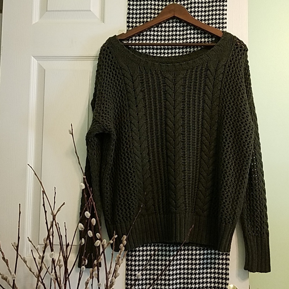 AE Olive Green Knit Sweater